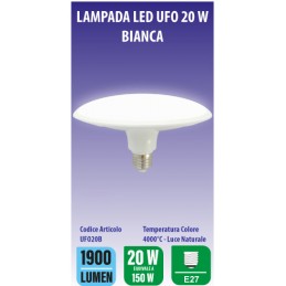 LAMPADA TIPO UFO COLORE BIANCO