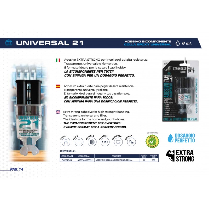 COLLA 21 UNIVERSALE BICOMPONENTE ML.6